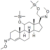 11,21-Bis[(trimethylsilyl)oxy]pregn-4-ene-3,20-dione bis(O-methyloxime ) Struktur