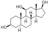 5α-アンドロスタン-3β,11β,17β-トリオール 化学構造式