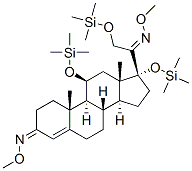 Pregn-4-ene-3,20-dione, 11,17,21-tris[(trimethylsilyl)oxy]-, bis(O-met hyloxime), (11beta)- Structure