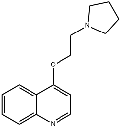 4-[2-(1-ピロリジニル)エトキシ]キノリン 化学構造式