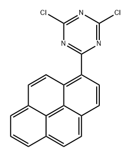 2,4-ジクロロ-6-(1-ピレニル)-1,3,5-トリアジン 化学構造式