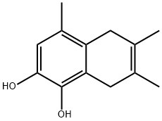 1,2-Naphthalenediol, 5,8-dihydro-4,6,7-trimethyl- (8CI,9CI) Structure