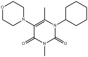 1-Cyclohexyl-3,6-dimethyl-5-morpholinouracil Structure