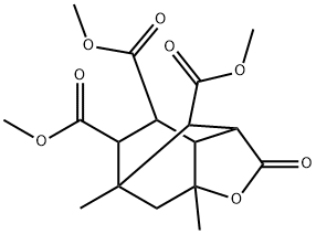 Octahydro-6,7a-dimethyl-2-oxo-3,6-methanobenzofuran-4,5,8-tricarboxylic acid trimethyl ester Structure
