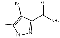 4-溴-5-甲基-1H-吡唑-3-羧酰胺, 32258-58-5, 结构式