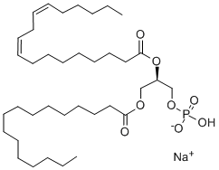 1-PALMITOYL-2-LINOLEOYL-SN-GLYCERO-3-PHOSPHATE (SODIUM SALT);16:0-18:2 PA, 322647-59-6, 结构式