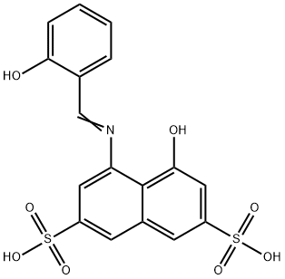 4-ヒドロキシ-5-(サリチリデンアミノ)-2,7-ナフタレンジスルホン酸 化学構造式