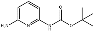 2-アミノ-6-(tert-ブトキシカルボニルアミノ)ピリジン 化学構造式