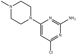 4-氯-6-(4-甲基哌嗪-1-基)嘧啶-2-胺, 322691-38-3, 结构式