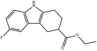 6-FLUORO-2,3,4,9-TETRAHYDRO-1H-CARBAZOLE-3-CARBOXYLIC ACID ETHYL ESTER Struktur