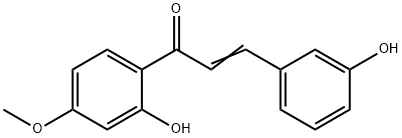 2′,3-ジヒドロキシ-4-メトキシカルコン 化学構造式