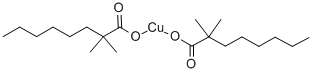 ビス(2,2-ジメチルオクタン酸)銅(II) 化学構造式