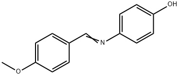N-(4-メトキシベンジリデン)-4-ヒドロキシアニリン 化学構造式