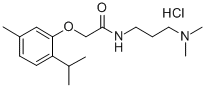 Acetamide, N-(3-(dimethylamino)propyl)-2-(thymyloxy)-, monohydrochlori de Structure