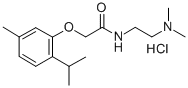 Acetamide, N-(2-(dimethylamino)ethyl)-2-(thymyloxy)-, monohydrochlorid e Structure