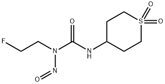 4-[[(2-Fluoroethyl)nitrosocarbamoyl]amino]tetrahydro-2H-thiopyran 1,1-dioxide Structure