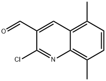2-クロロ-5,8-ジメチルキノリン-3-カルボキシアルデヒド 化学構造式