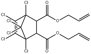 1,4,5,6,7,7-ヘキサクロロビシクロ[2.2.1]ヘプタ-5-エン-2,3-ジカルボン酸ジアリル 化学構造式
