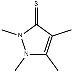 3H-Pyrazole-3-thione,  1,2-dihydro-1,2,4,5-tetramethyl- Structure