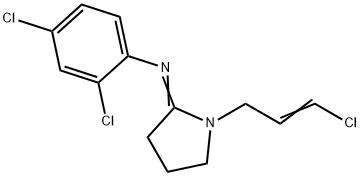 Benzenamine, 2,4-dichloro-N-(1-(3-chloro-2-propenyl)-2-pyrrolidinylide ne)- Structure