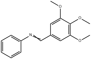 N-(3,4,5-trimethoxybenzylidene)aniline Structure