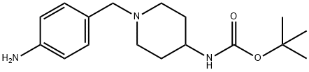 4-TERT-BUTOXYCARBONYLAMINO-1-(4-AMINOBENZYL)PIPERIDINE Structure