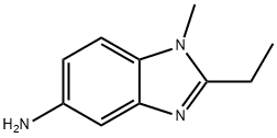 2-エチル-1-メチル-1H-ベンゾイミダゾール-5-イルアミン 化学構造式