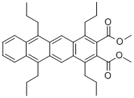 1,4,6,11-テトラプロピルナフタセン-2,3-ジカルボン酸ジメチル 化学構造式