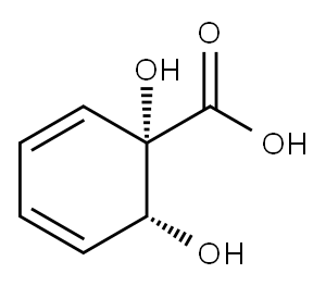 (1S,2R)-1,2-Dihydroxycyclohexa-3,5-diene-1-carboxylic acid Structure