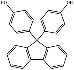 9,9-ビス(4-ヒドロキシフェニル)フルオレン 化学構造式