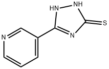 3-(3-ピリジル)-4H-1,2,4-トリアゾール-5-チオール 化学構造式