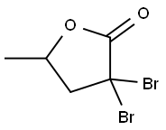 3,3-ジブロモ-4,5-ジヒドロ-5-メチル-2(3H)-フラノン 化学構造式