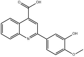 2-(3-HYDROXY-4-METHOXY-PHENYL)-QUINOLINE-4-CARBOXYLIC ACID Struktur