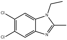 1-乙基-2-甲基-5,6-二氯苯并咪唑,3237-62-5,结构式