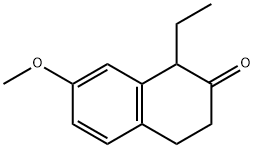 1-乙基-7-甲氧基-2-萘满酮 结构式