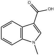 1-メチル-1H-インドール-3-カルボン酸 化学構造式