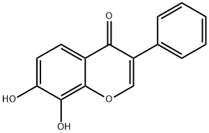 7,8-Dihydroxy isoflavone  化学構造式