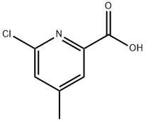 6-クロロ-4-メチルピリジン-2-カルボン酸 化学構造式