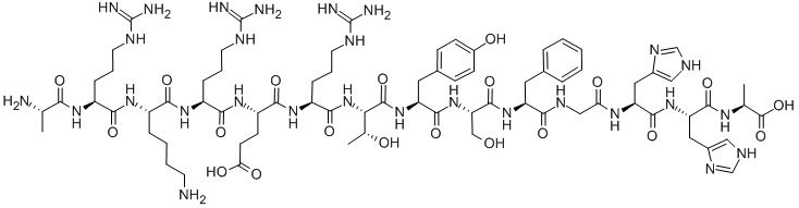 ALA-ARG-LYS-ARG-GLU-ARG-THR-TYR-SER-PHE-GLY-HIS-HIS-ALA, 324029-01-8, 结构式