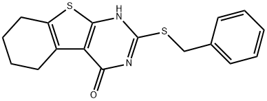 2-(BENZYLTHIO)-5,6,7,8-TETRAHYDRO-[1]-BENZOTHIENO[2,3-D]PYRIMIDIN-4(1H)-ONE Structure