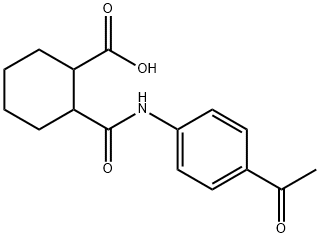 2-[(4-乙酰苯基)氨基甲酰]环己烷-1-羧酸, 324061-21-4, 结构式