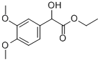 3,4-ジメトキシ-α-ヒドロキシベンゼン酢酸エチル 化学構造式