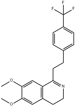 1-[2-(4-三氟甲基苯基)乙基]-6,7-二甲氧基-3,4-二氢异喹啉 结构式