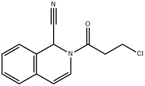 2-(3-クロロプロピオニル)-1,2-ジヒドロイソキノリン-1-カルボニトリル 化学構造式