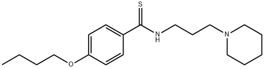 p-Butoxy-N-(3-piperidinopropyl)thiobenzamide Struktur