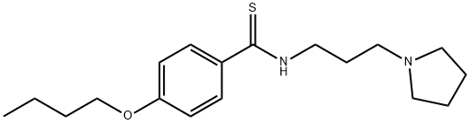 p-Butoxy-N-[3-(1-pyrrolidinyl)propyl]thiobenzamide Struktur