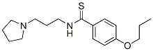 p-プロポキシ-N-[3-(1-ピロリジニル)プロピル]チオベンズアミド 化学構造式