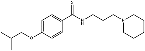 p-Isobutoxy-N-(3-piperidinopropyl)thiobenzamide Struktur