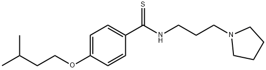 p-(Isopentyloxy)-N-[3-(1-pyrrolidinyl)propyl]thiobenzamide Structure