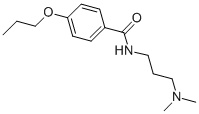 Benzamide, N-(3-dimethylaminopropyl)-p-propoxy- 结构式